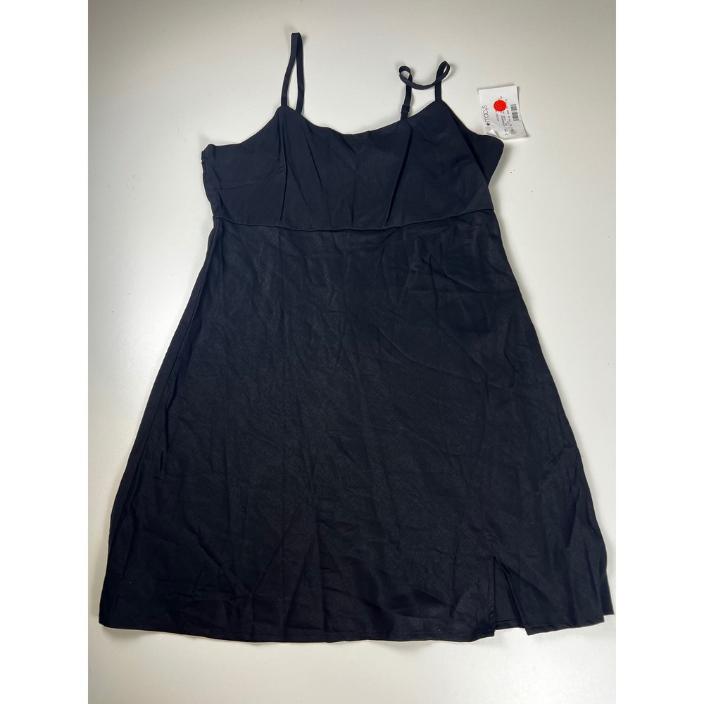Madden Girl Black Spaghetti Strap A Line Dress Women Size L NWT